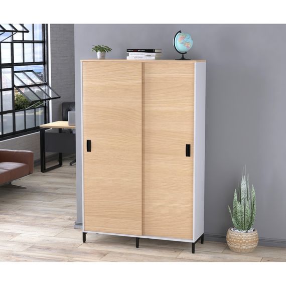Шкаф офисный раздвижной Loft Design LS-1200-1900 белый венге | Зображення 1
