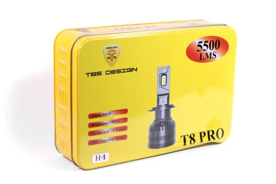 Комплект светодиодных ламп TBS Design T8 PRO H4 12-24V 110W P43t 11000lm 6000K | Зображення 5