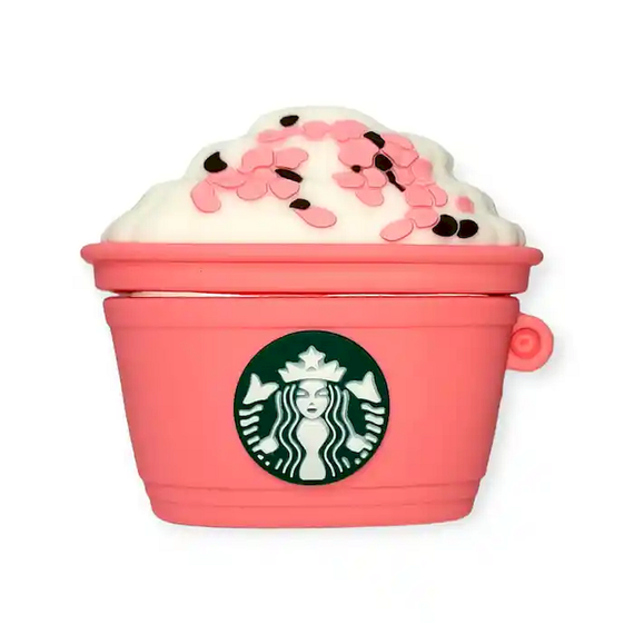 Силиконовый 3D чехол для наушников Apple AirPods Pro 1/2 Starbucks Rosa | Зображення 4