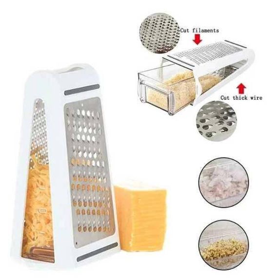 Тертка двостороння з контейнером Darom Thinage Easily&Funny Біла