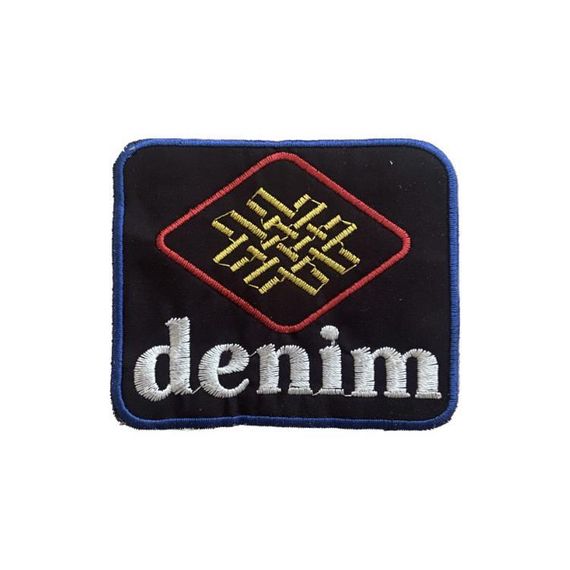 Нашивка на одежду (термо) Denim 95*79 мм Чорний