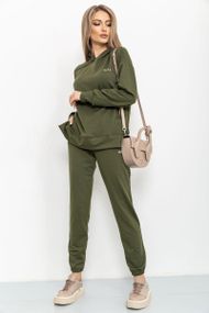 Спорт костюм женский двухнитка  цвет хаки 129R1515