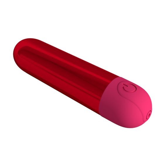 Вібропуля 10 вібрацій PRETTY LOVE Kiwi глянсова, червона, 8 х 1.8 см Sex Aura | Зображення 5