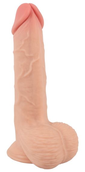 Фалоімітатор - Nature Skin Dildo With Movable Skin, 19 см | Зображення 1