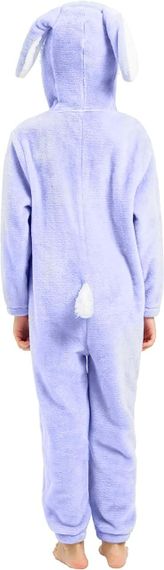 Піжама кігурумі зайчик кролик лавандовий для дівчинки IKALI, костюм для дому з вушками та капюшоном, 4-6 років | Зображення 2