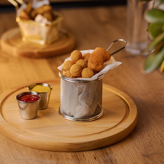 Корзина сервировочная для картофеля фри и снеков 9×9×9 см HP-19-6 | Зображення 4