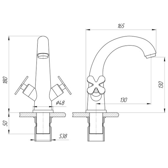 Змішувач для раковини Globus Lux DUKAT-8 SD8-401 | Зображення 3