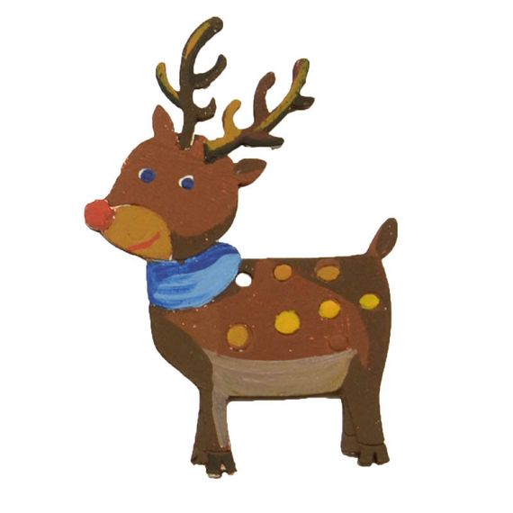 Набір для творчості новорічний Розпис акриловими фарбами "Олень та пінгвін" Умняшка НГ-002/2 | Зображення 4