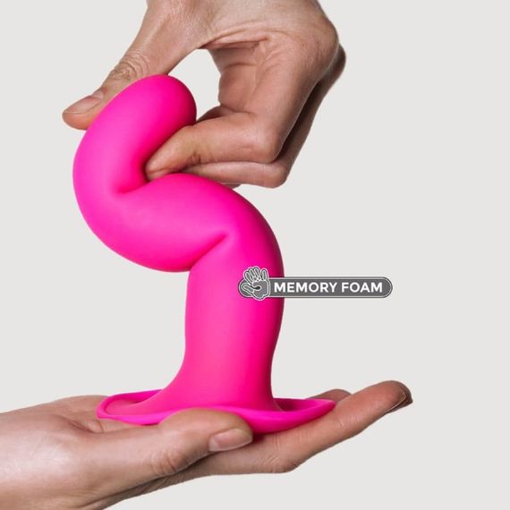 Фалоімітатор термореактивний Adrien Lastic Hitsens 4 на присосці, рожевий sexstyle | Зображення 1