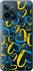 Чехол на Realme C31 Сердца UA "5292u-2593-17620"