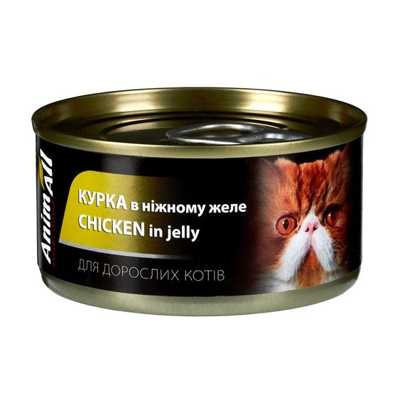 Вологий корм для котів з куркою Animall Cat Wet, 85 гр
