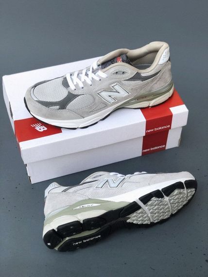 Кросівки весна літо New Balance 990 шкіра, текстиль сірі | Зображення 8