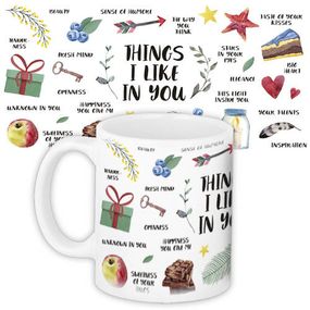 Кружка с принтом Things I like in you 330 мл (KR_19L058)