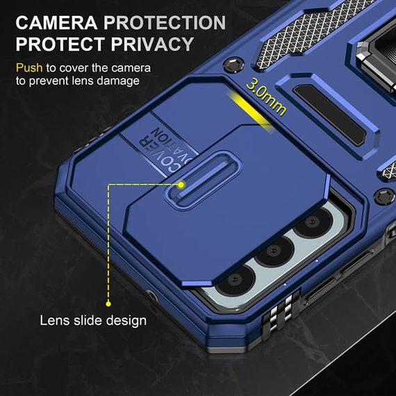 Ударопрочный чехол Camshield Army Ring для Samsung Galaxy A24 4G Синий / Navy | Зображення 3