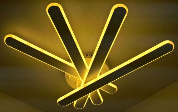 Люстра світлодіодна стельова LED світильник для квартири на стелю лед 25331 Білий 12х51х60 см. | Зображення 1