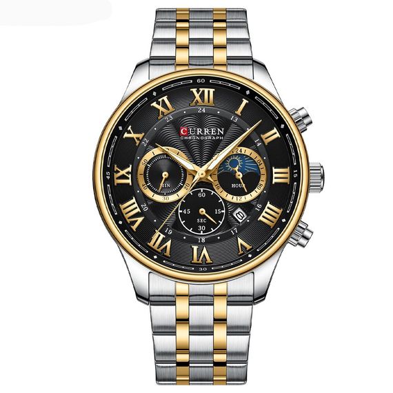 Чоловічий годинник Curren 8427 Silver-Gold-Black
