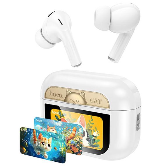 Бездротові TWS навушники Hoco EW88 Rampino with Touch Screen ANC White