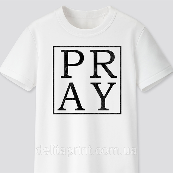 Футболка с христианским принтом Pray, Молись. FH-1