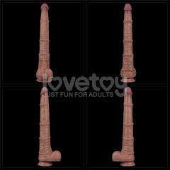 Фалоімітатор - Dual Layered Bendable Silicone Cock XXL 16'' Flesh Sex Aura | Зображення 2