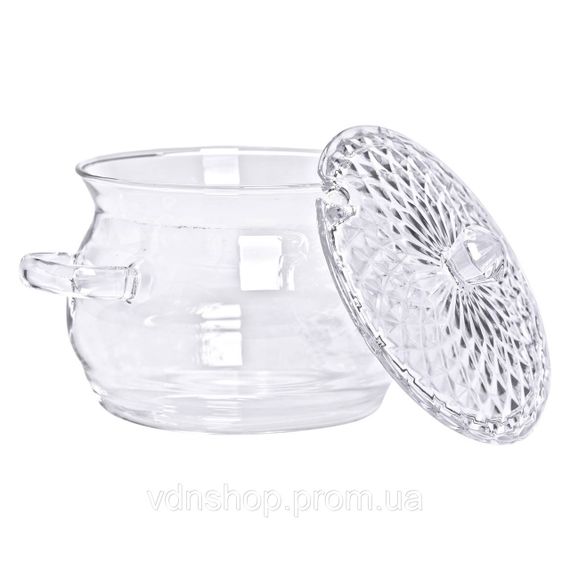 Скляна каструля прозора з кришкою 2 (л) жаростійка HP-33-1 | Зображення 2