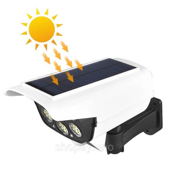 Уличный фонарь в виде камеры Solar Light BL JLP 2178 Прожектор – светильник с датчиком движения на солнечной батарее + Муляж | Зображення 4
