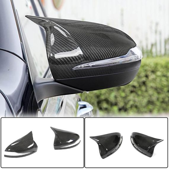 Накладки на зеркала V4 (Карбон) для Mercedes C-сlass W205 2014-2021 гг