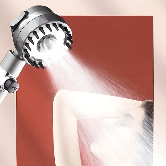 Душова лійка масажна, 3 режими / Насадка для душу / Насадка лійка із силіконовими масажними шипами | Зображення 4