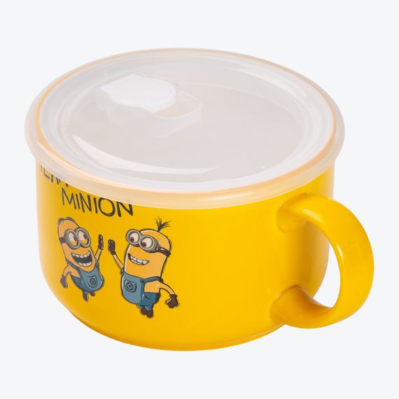 Миска керамическая с пластиковой крышкой, 900 мл, для супа и лапши | Зображення 3