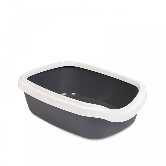 Туалет Природа Comfort M для котів сірий 41х30х13,5 см
