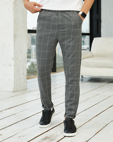 Штани сірий квадрат сірий S | Зображення 2