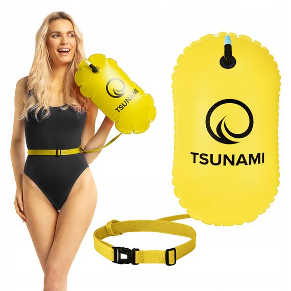 Буй для плавання TSUNAMI Basic надувний Yellow (P-5907739316806) | Зображення 9