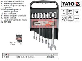 Набор ключей комбинированных YATO Польща трещотка М10-19 7 штук YT-0208