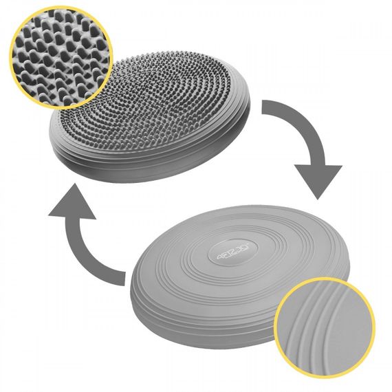 Балансувальна подушка-диск 4FIZJO MED+ 33 см (сенсомоторна) масажна Grey 4FJ0315 (P-5907739313812) | Зображення 3