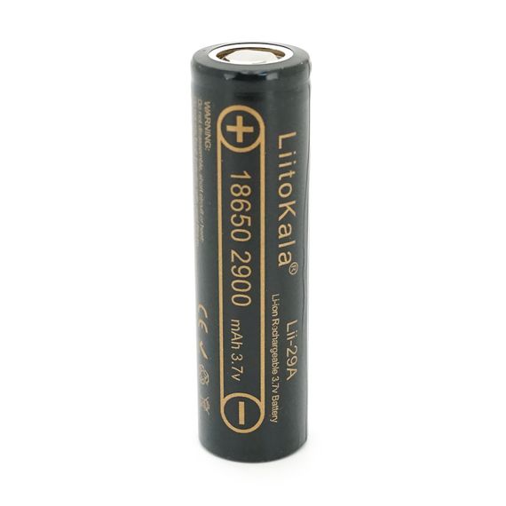 Акумулятор 18650 Li-Ion LiitoKala Lii-29A, 2900mah (2850-2950mah), 3.7V (2.75-4.2V), Black, PVC BOX Q2,  цiна за 1 шт