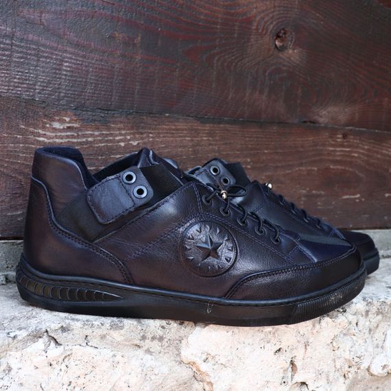 Брендові утеплені моксини Luciano Bellini синього кольру | Зображення 1