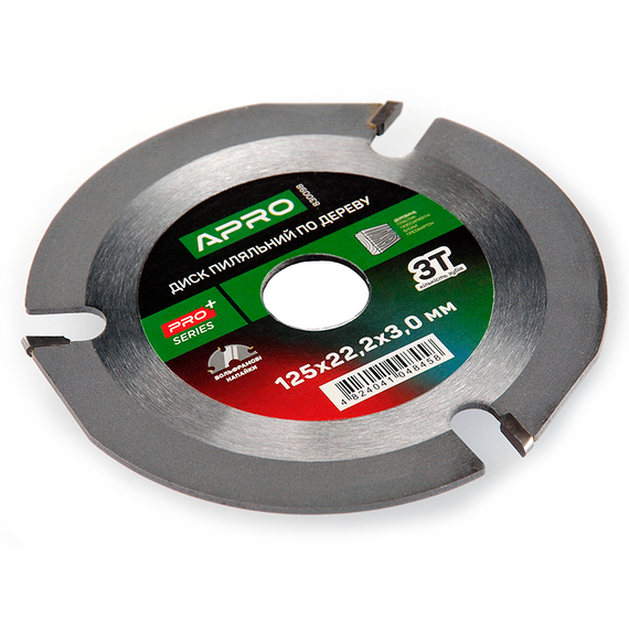 Диск пильный по дереву с твердосплавными напайками 125х22.2мм 3Т APRO | Зображення 1