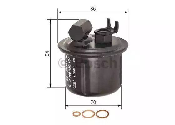 Фільтр паливний ROVER 600, HONDA CIVIC, BOSCH (0986450104) | Зображення 4