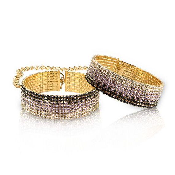 Лакшері наручники-браслети з кристалами Rianne S: Diamond Cuffs, подарункове паковання Sex Aura | Зображення 1