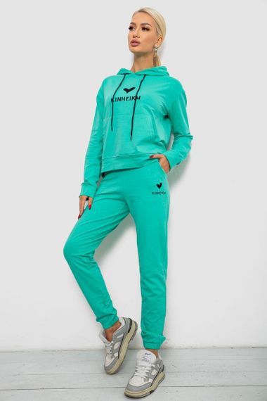 Спортивный костюм женский двухнитка, цвет мятный, 214R1419-007 | Зображення 2