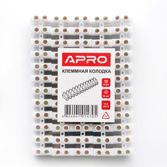 Клемна колодка 30 А 16 мм2 (пачка, красно 10 шт.) APRO TB-A301 | Зображення 3