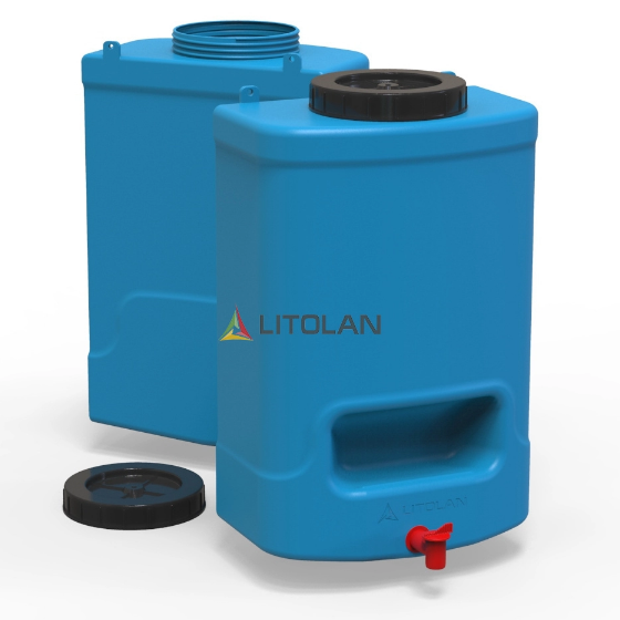 Рукомийник літній 20л 180*300*470мм 1 шар синій LITOLAN | Зображення 1