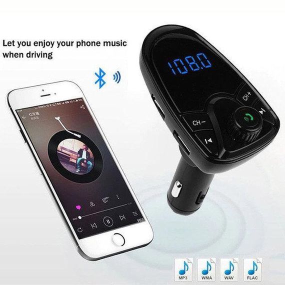 Трансмітер M1, Трансмітер для музики в машину передавач для музики в машину, Якісний фм модулятор | Зображення 2