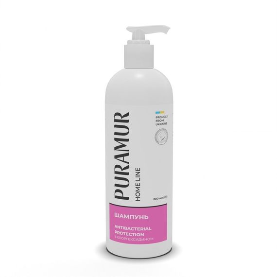 Шампунь антибактеріальний для собак і котів Puramur Home Line Antibacterial Protection, 200 мл