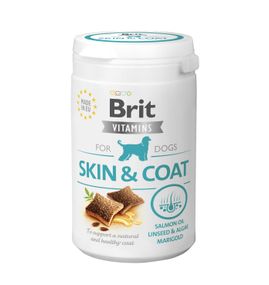 Витамины Brit Vitamins Skin and Coat для здоровья шерсти и кожи у собак 150 гр