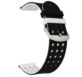 Двухсторонний ремешок с перфорацией для часов Samsung Galaxy Watch 3 45mm (SM-R840) - Black&White