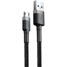 Кабель USB Baseus USB to Micro 2.4A CAMKLF-B Колір Сіро-Чорний, G1