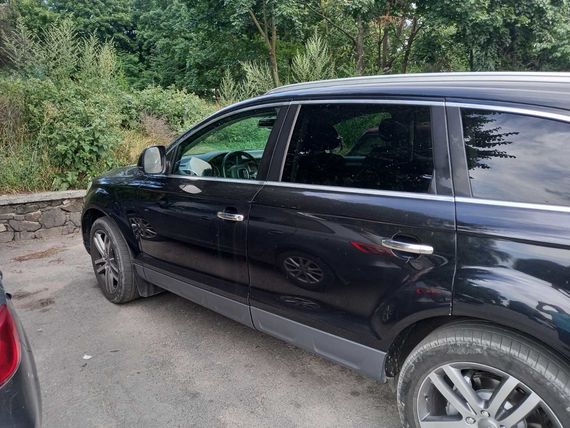 Накладки на ручки (4 шт., Нерж.) 2009-2014, Carmos, під кнопку для Ауди Q7 рр | Зображення 2