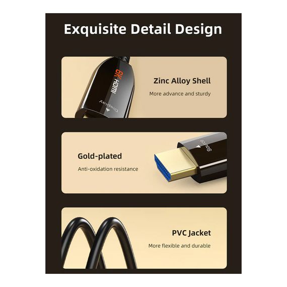 Кабель мультимедийный HDMI to HDMI 100.0m v2.1 AOC Cabletime (CA914555) | Зображення 4