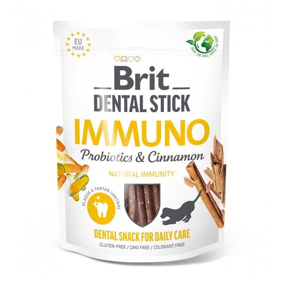 Ласощі для собак Brit Dental Stick Immuno з пробіотиками 250 гр