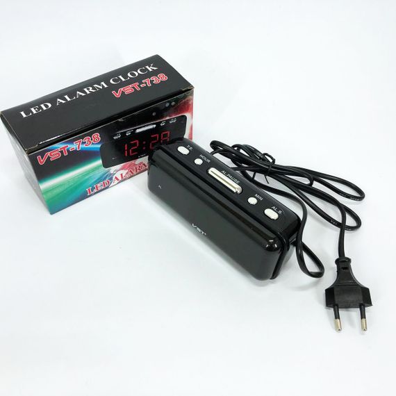 Оригінальний настільний годинник VST-738-4, Настільний годинник з яскравими цифрами ZB-68 | Зображення 2
